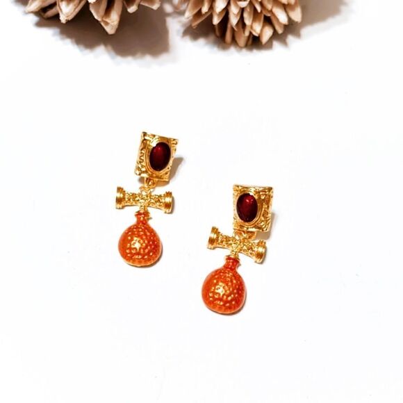 Retro dangle earrings M172 - Picture 3 of 5